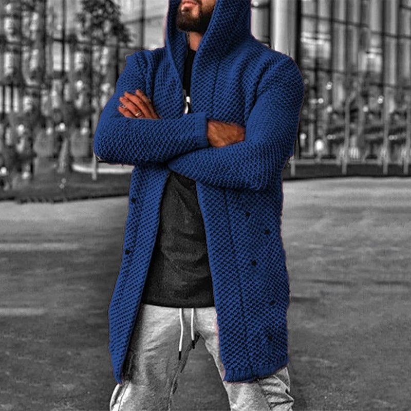 Donato | Cardigan en maille avec capuche pour hommes