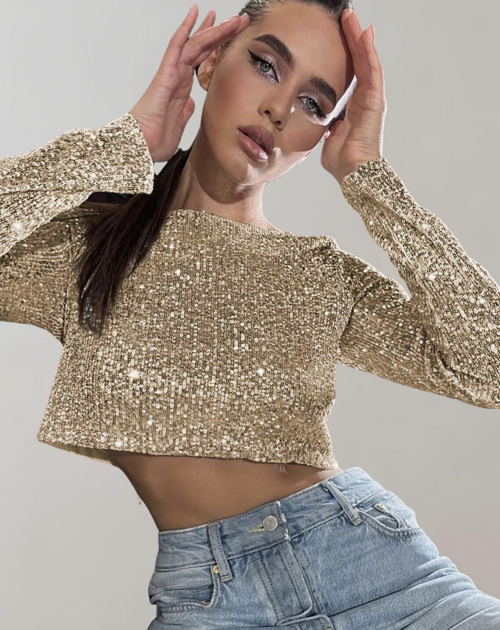 Shila | Crop top à paillettes