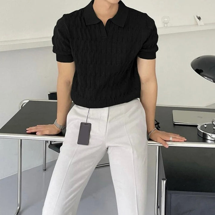 FInn | Polo Shirt décontracté rayé col en V