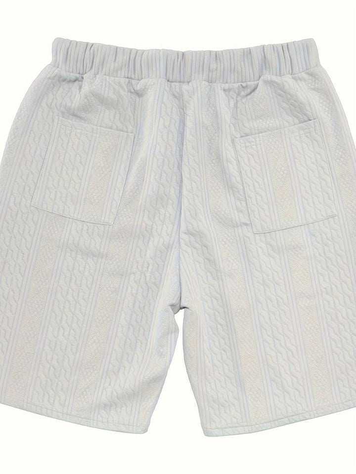Halli | Combinaison décontractée en short jacquard pour hommes