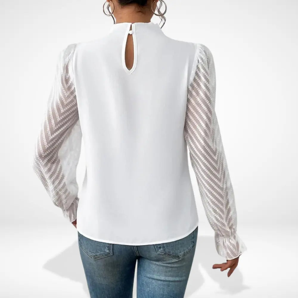 Haut manches ajourées fluide Femme – Aleksandra