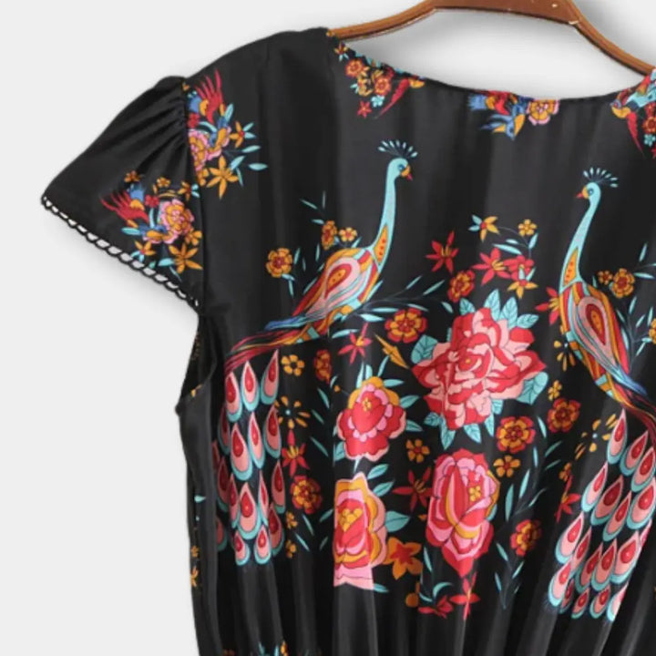 Robe d’été évasée à imprimé bohème pour Femmes – Christy