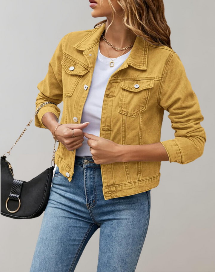 Vickie | Décontracté manches longues revers uni