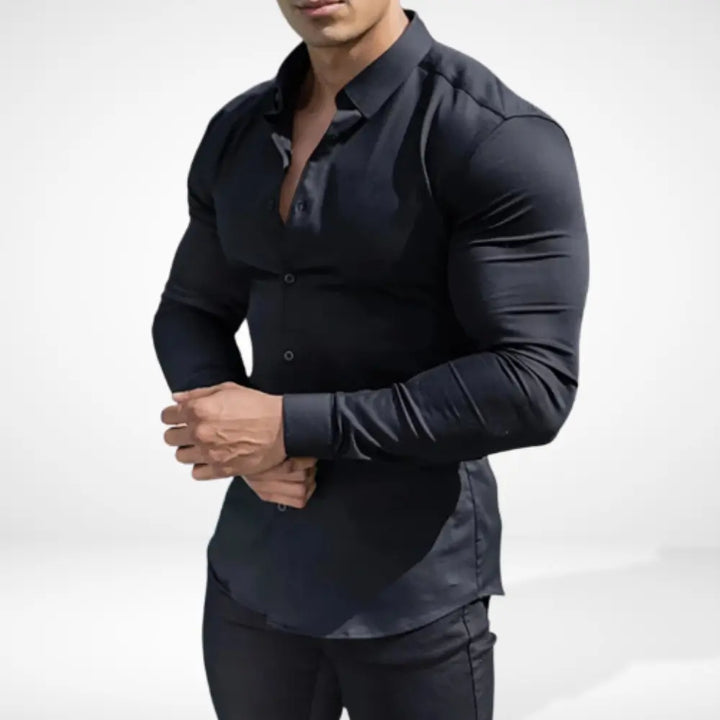 T-shirt manches longues ajusté silhouette athlétique pour Homme – Geryo