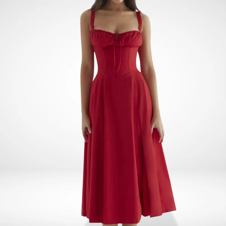 Robe d’été longue à fleurs fendues pour Femmes – Melanie