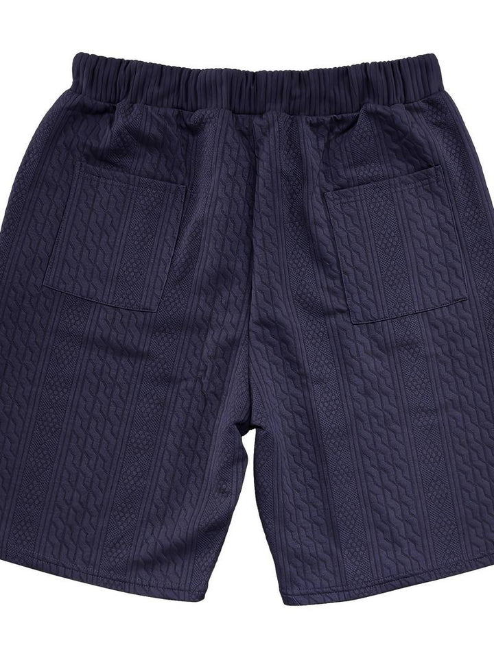 Halli | Combinaison décontractée en short jacquard pour hommes