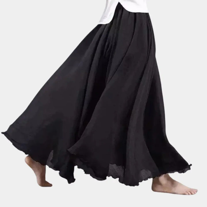 Jupe longue fluide à effet froissé pour Femme – Miquel