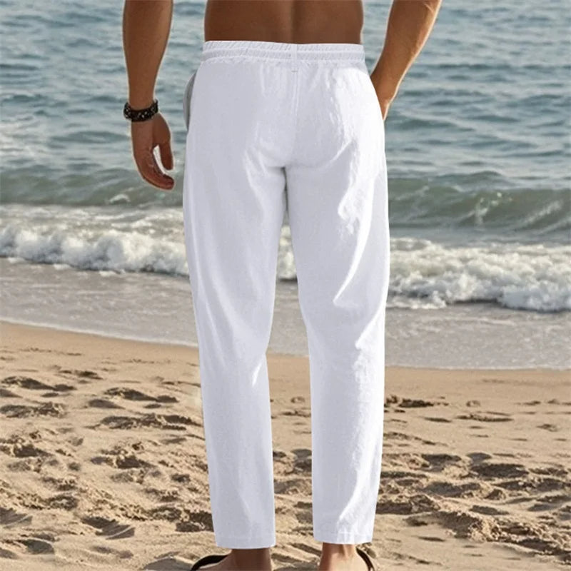 Pantalon ample coupe fluide à cordon pour Homme – David