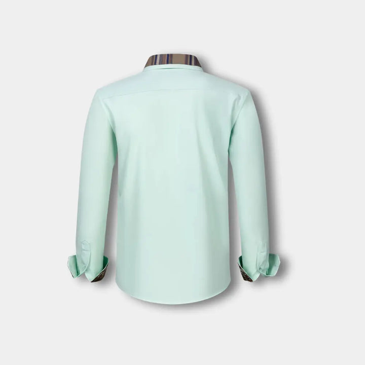 T-shirt manches longues à finitions carreaux pour Homme – Joni