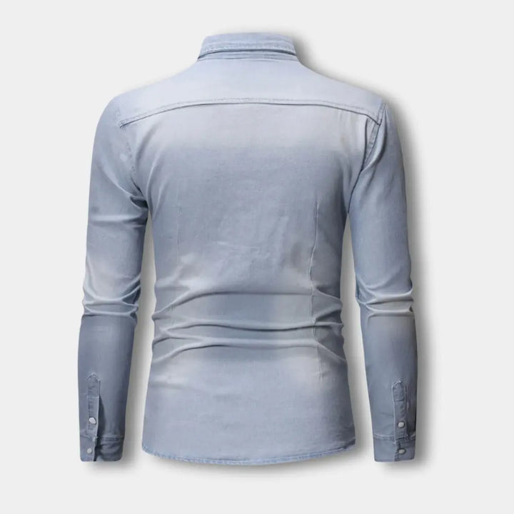 Chemise à manches longues effet délavé pour Homme – Riku