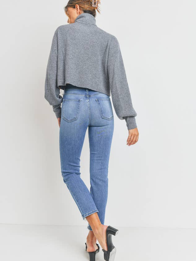 Clodagh | Jean taille haute à boutons pour femme