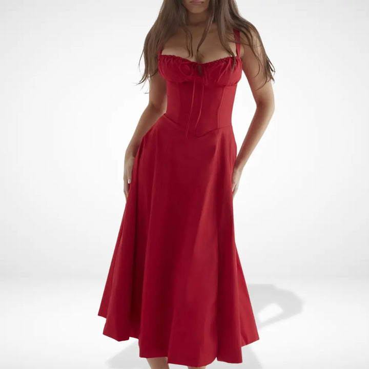 Robe d’été longue à fleurs fendues pour Femmes – Melanie