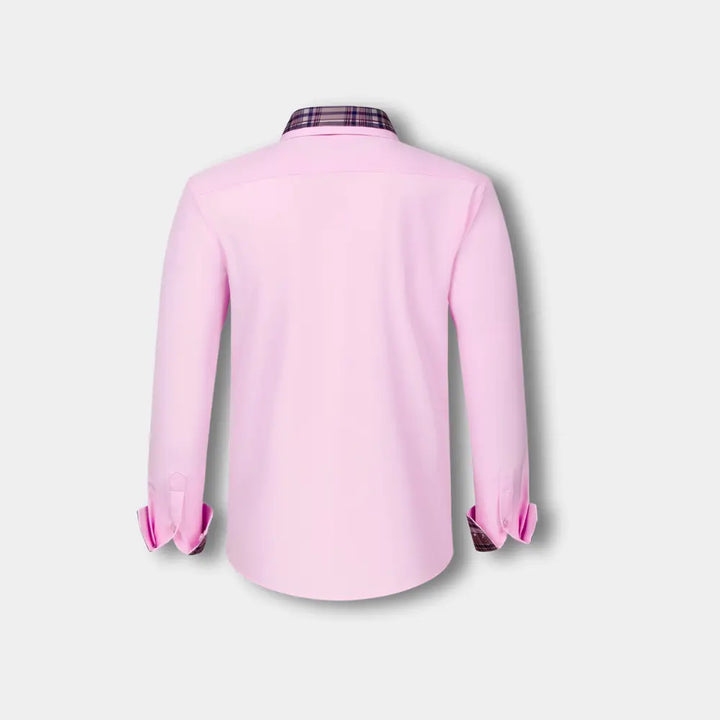 T-shirt manches longues à finitions carreaux pour Homme – Joni