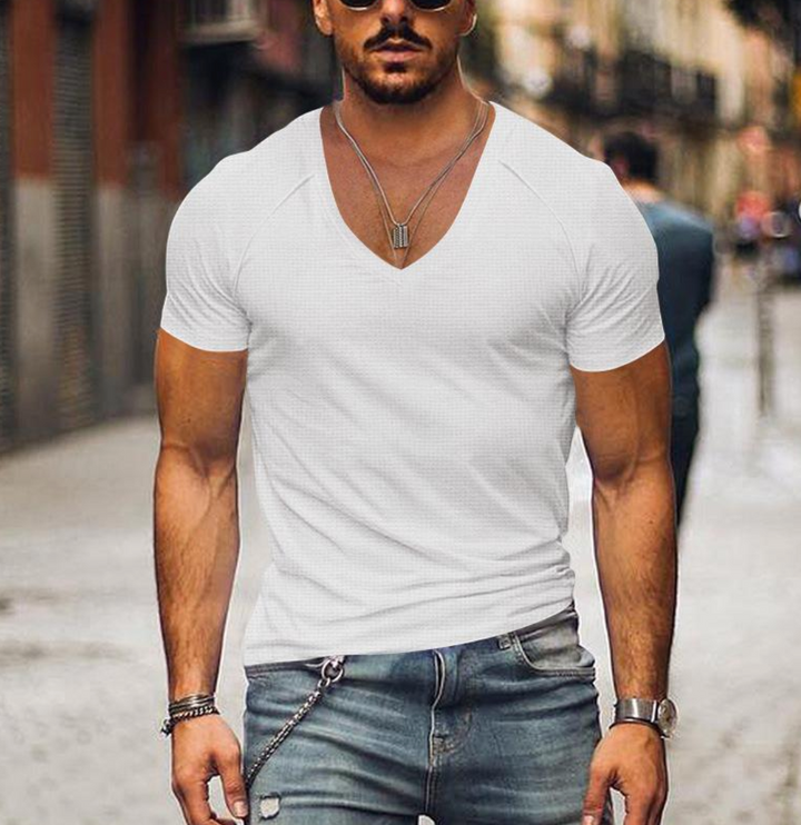 Nuwan | T-shirt col V pour homme