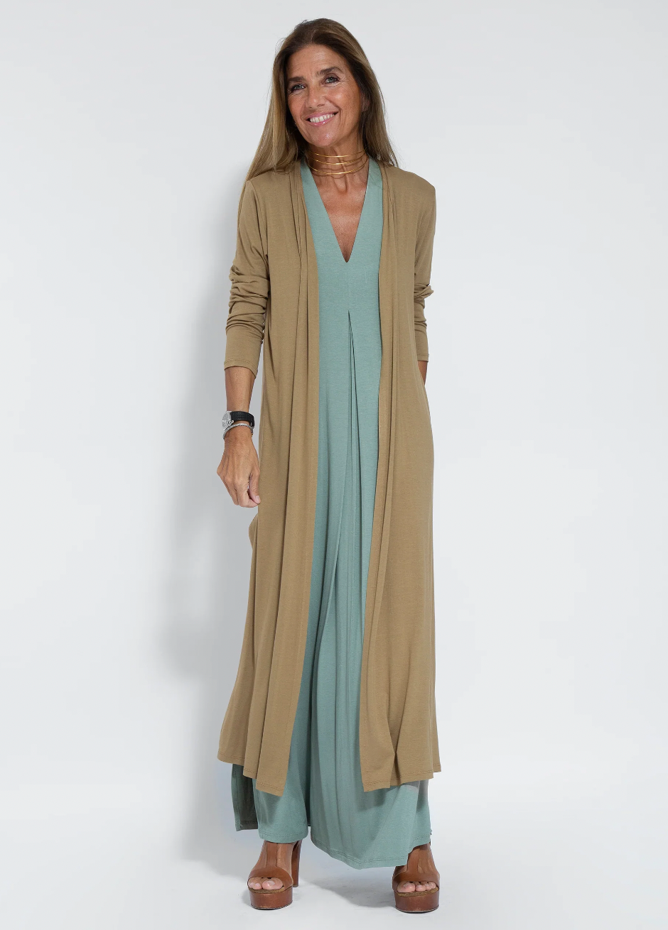 Ensemble robe longue et veste fluide pour femmes - Eva