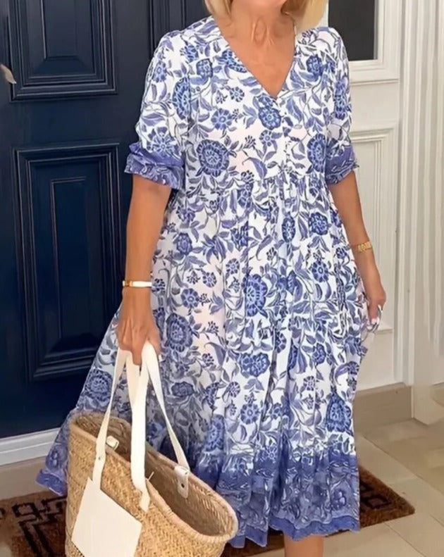 Aleksandra | Robe à fleurs décontractée pour femme