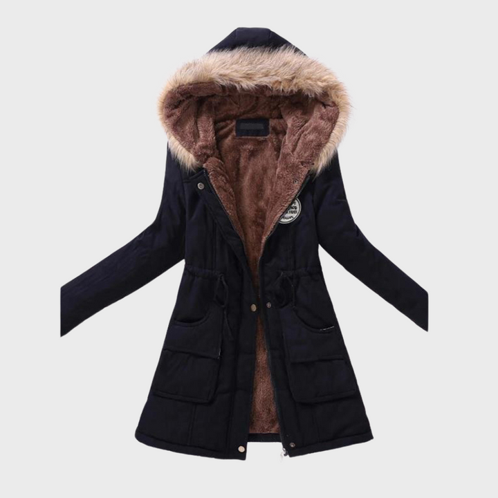 Derval | Long manteau d'hiver avec capuche pour femmes
