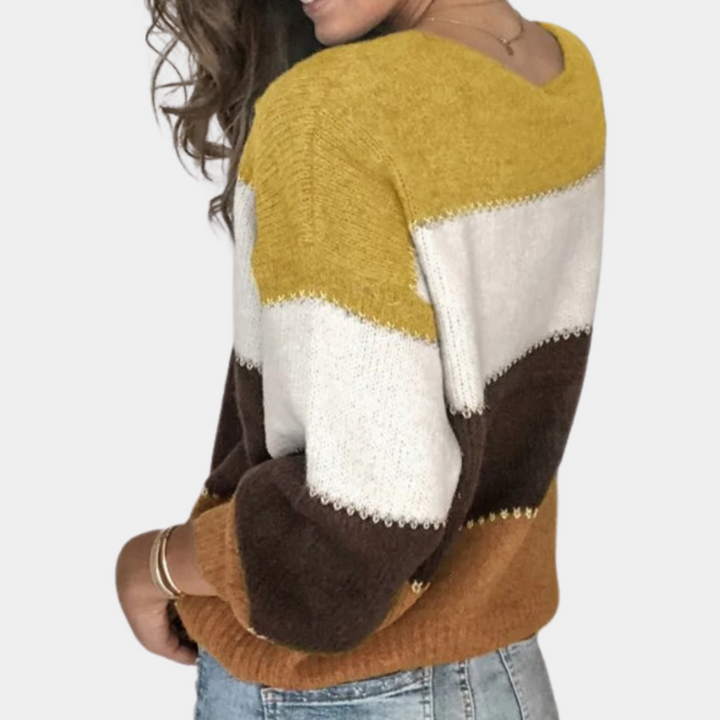 Felicidad | Pull élégant à rayures pour femmes