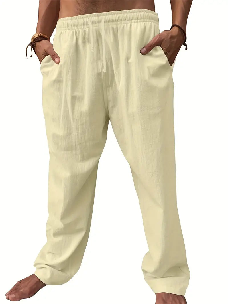 Carr | Pantalon en Lin Polyvalent Confortable pour Homme