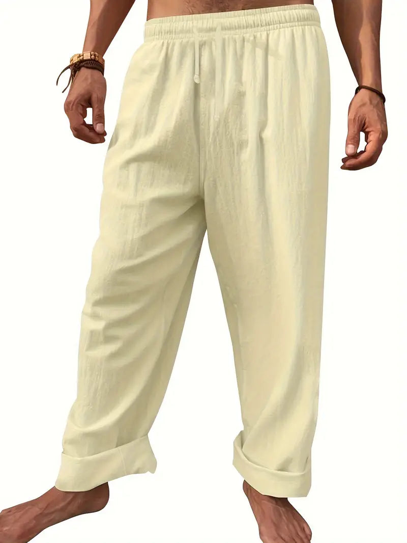 Carr | Pantalon en Lin Polyvalent Confortable pour Homme
