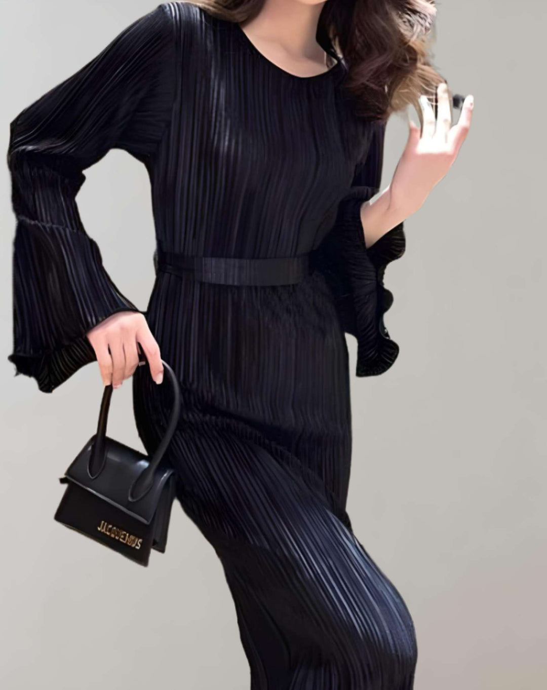 Marisa | Robe longue cintrée à plis