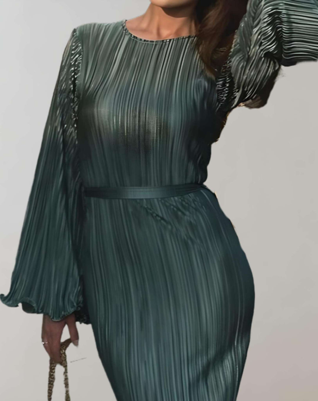 Marisa | Robe longue cintrée à plis