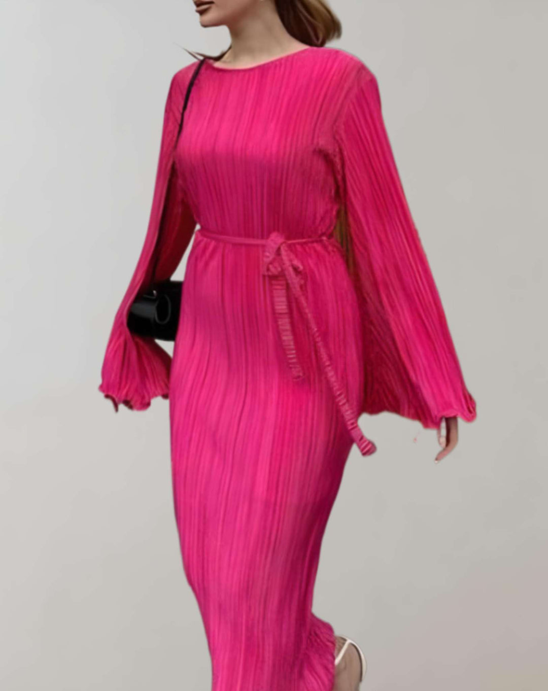 Marisa | Robe longue cintrée à plis