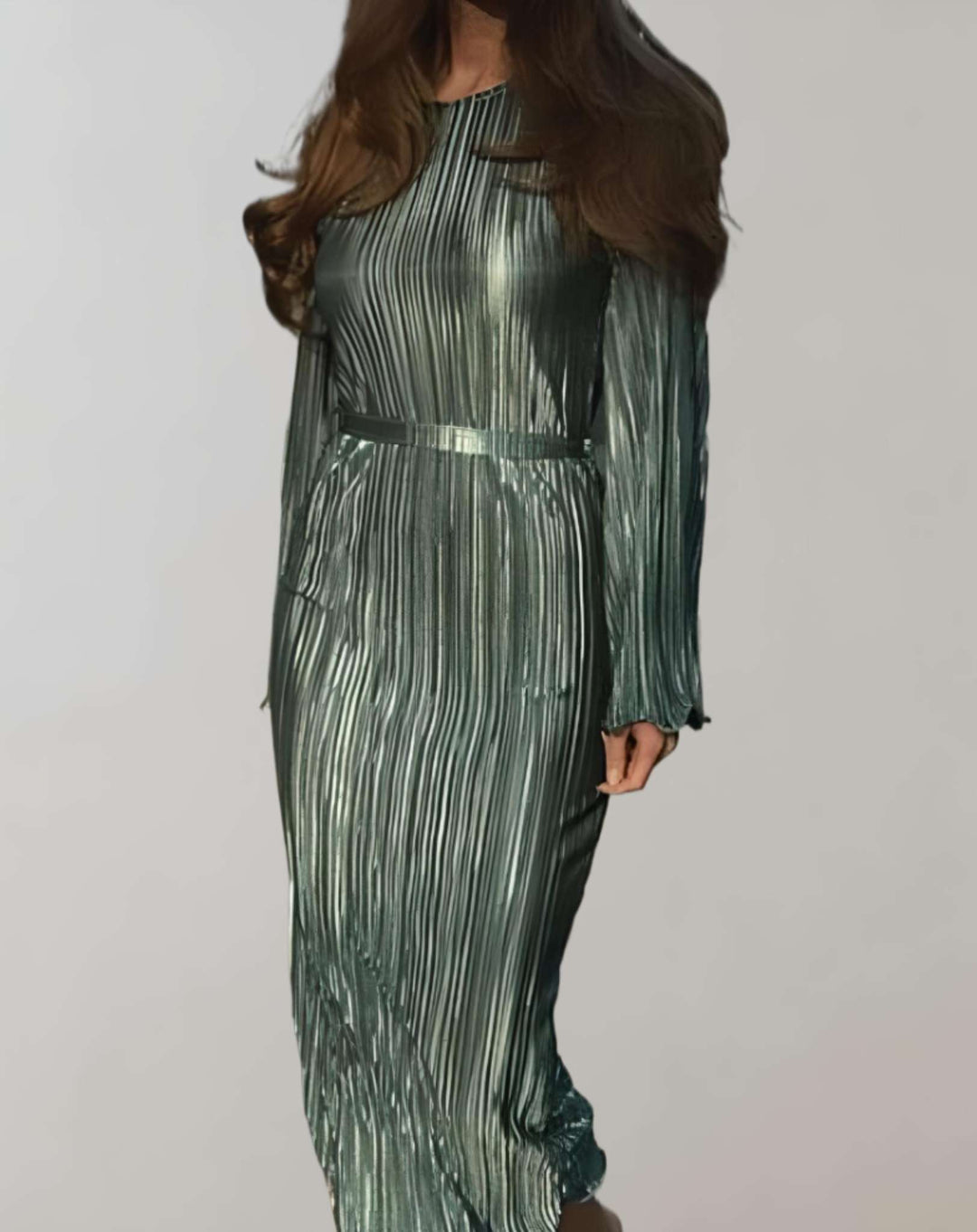 Marisa | Robe longue cintrée à plis