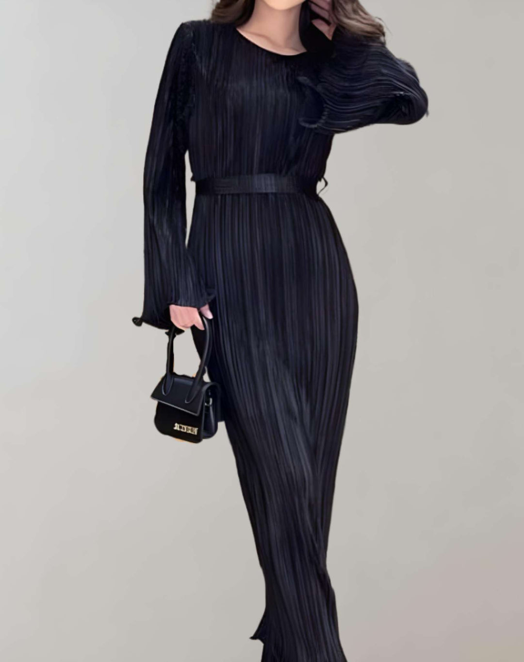 Marisa | Robe longue cintrée à plis