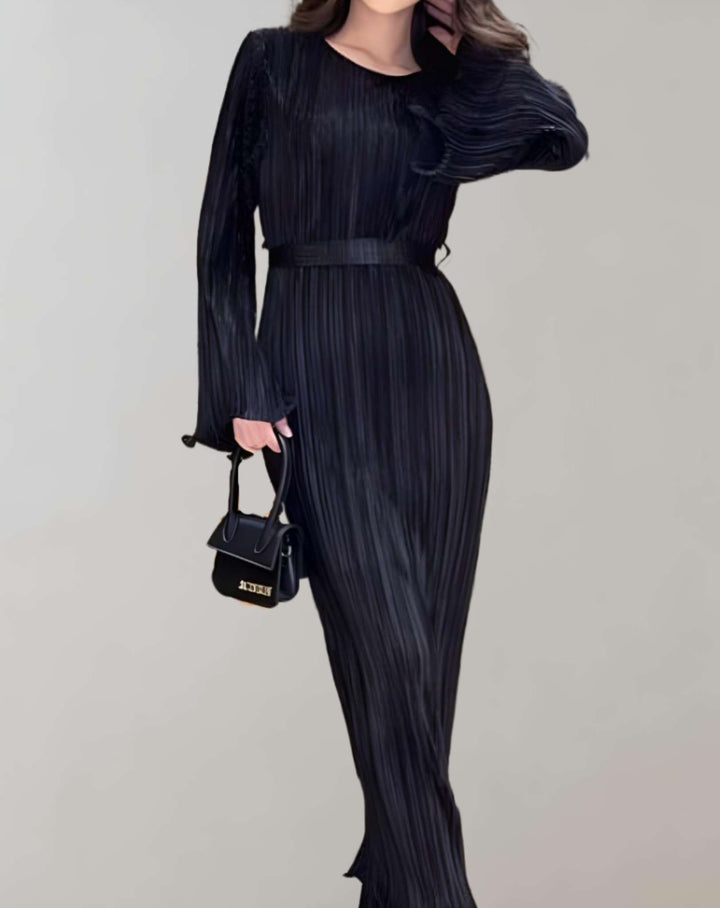 Marisa | Robe longue cintrée à plis