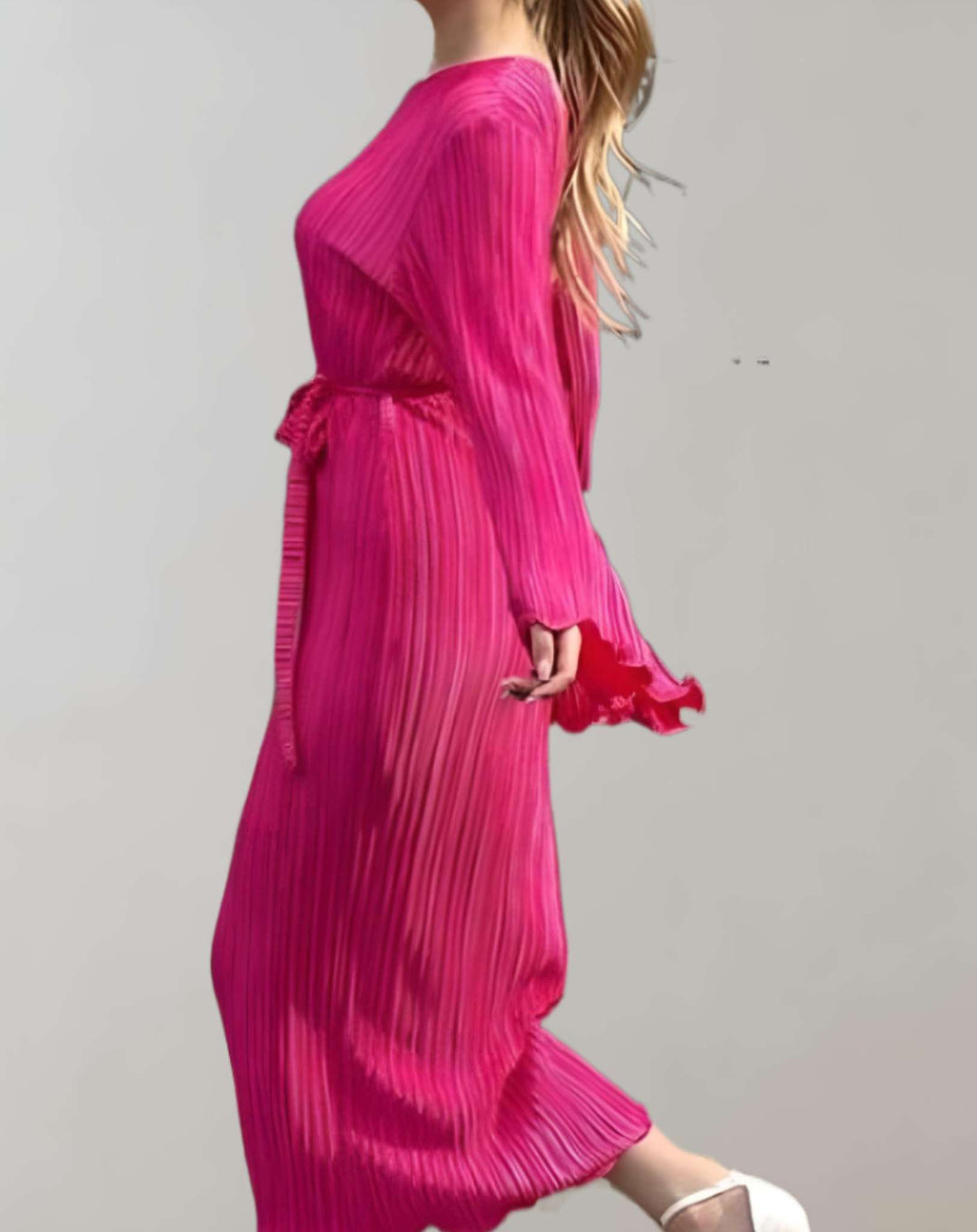 Marisa | Robe longue cintrée à plis