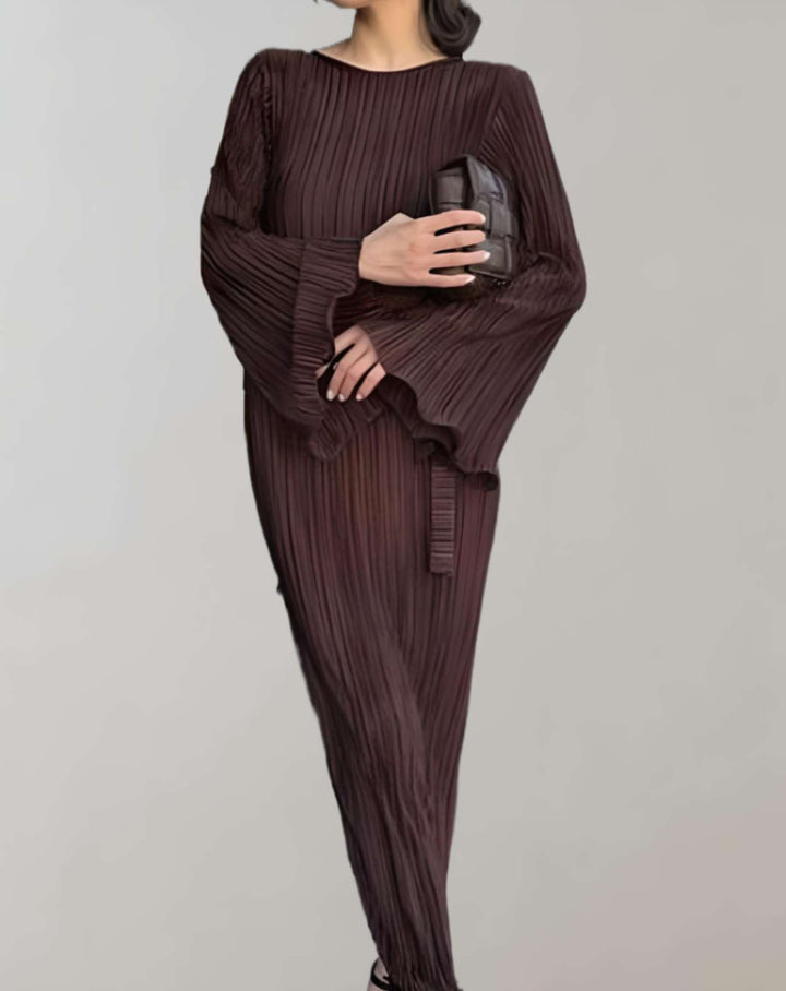 Marisa | Robe longue cintrée à plis