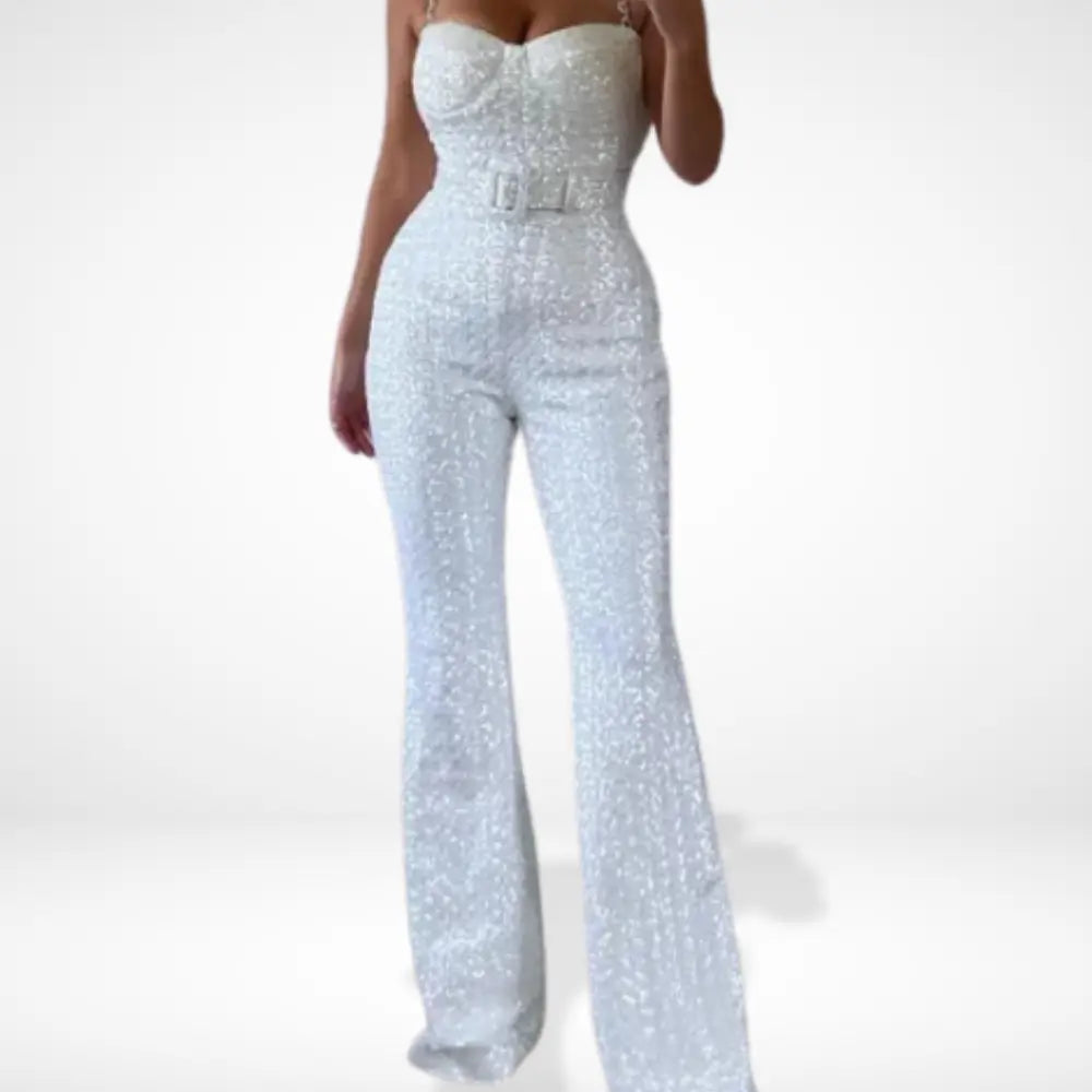 Combinaison à sequins coupe bustier ajustée pour Femmes – Julianne