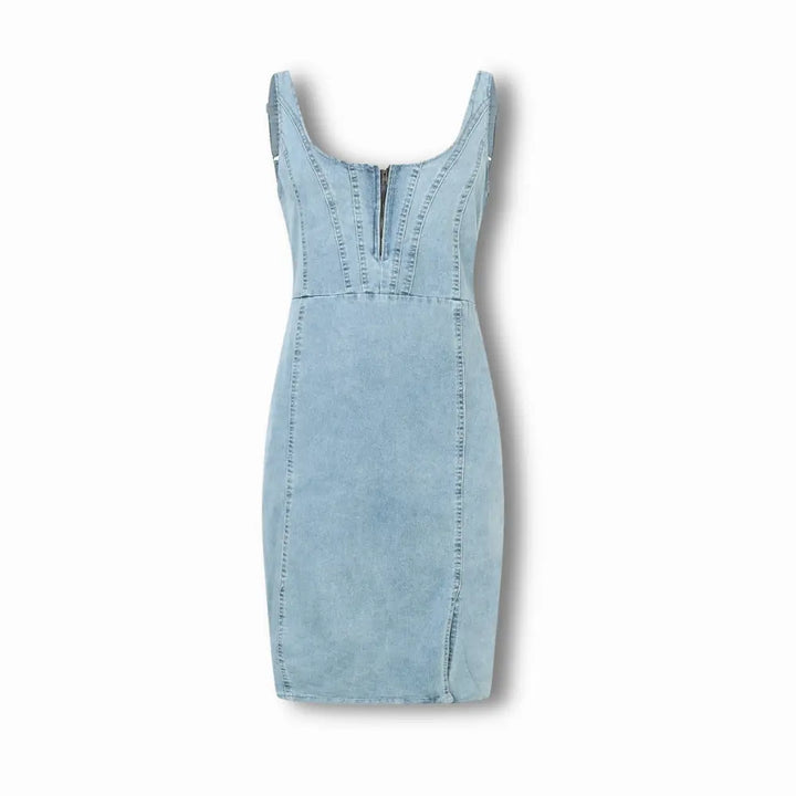 Robe d’été cintrée avec fente asymétrique pour Femmes – Bessie