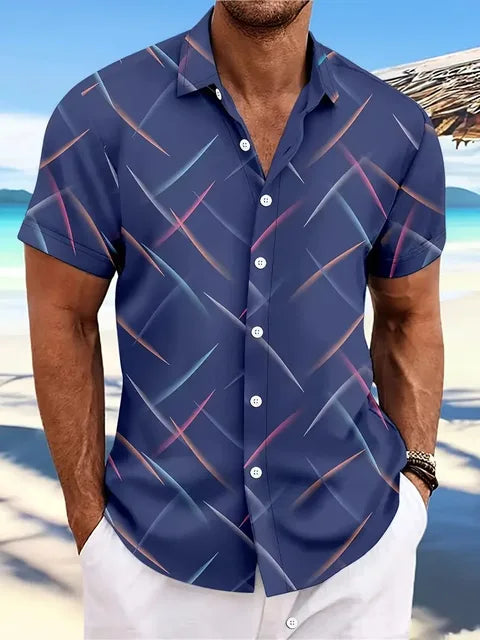 Daud | Chemise à Rayures Casual Homme
