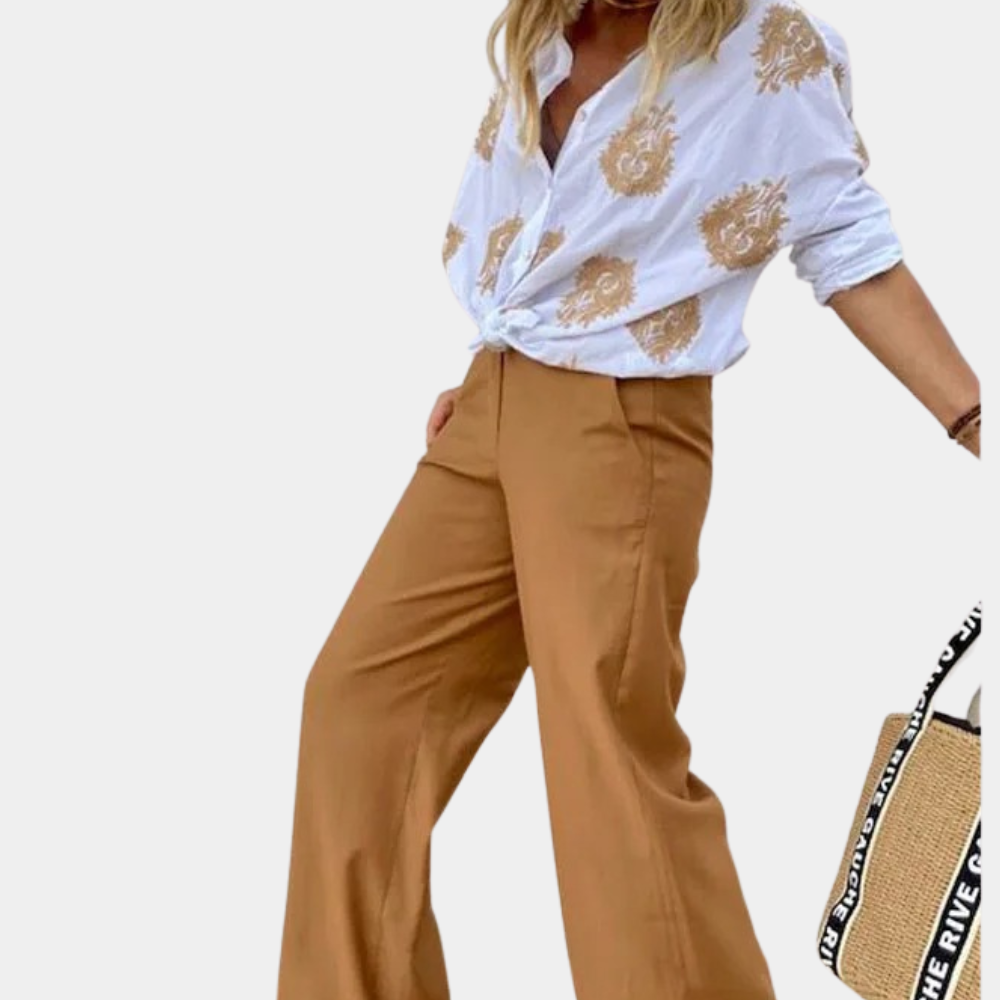 Rawiya | Chemise Imprimée Manches Longues Pour Femmes