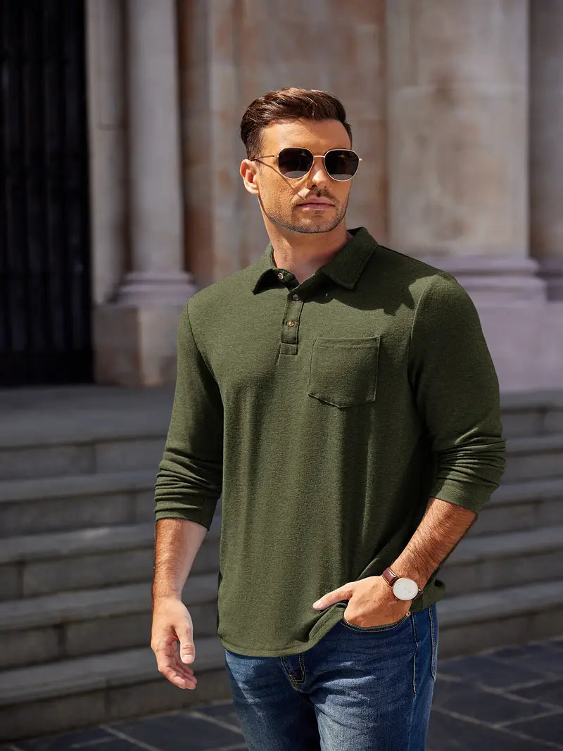 Floyd | Polo décontracté à manches longues pour hommes