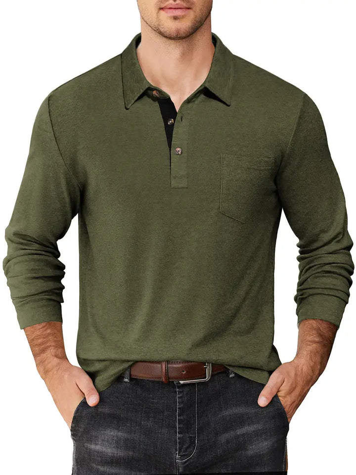 Floyd | Polo décontracté à manches longues pour hommes