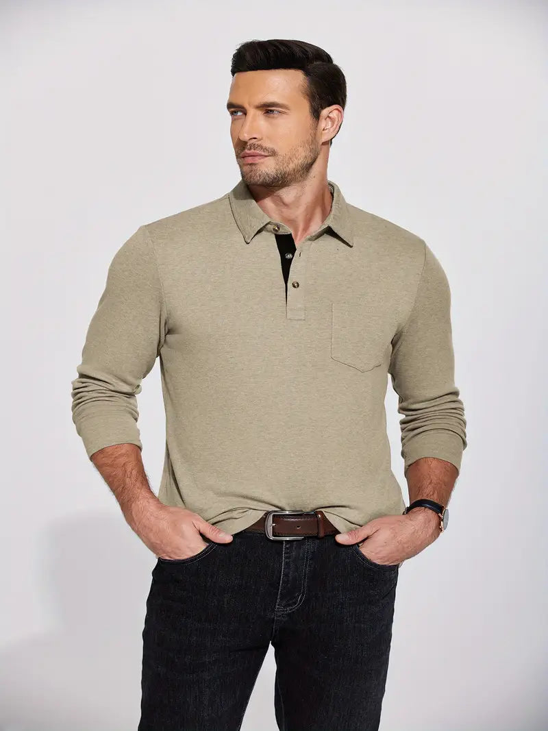 Floyd | Polo décontracté à manches longues pour hommes