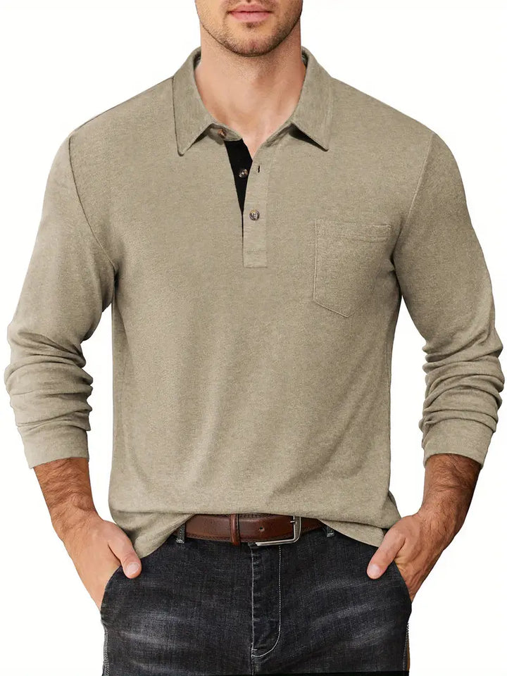 Floyd | Polo décontracté à manches longues pour hommes