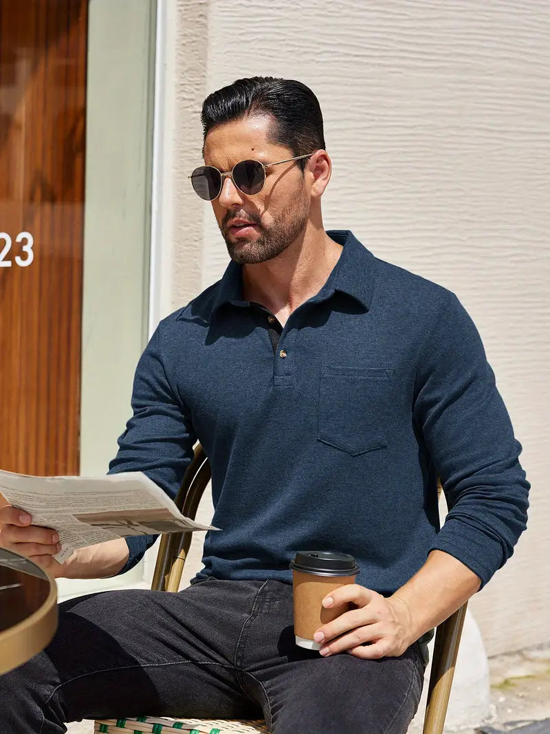 Floyd | Polo décontracté à manches longues pour hommes