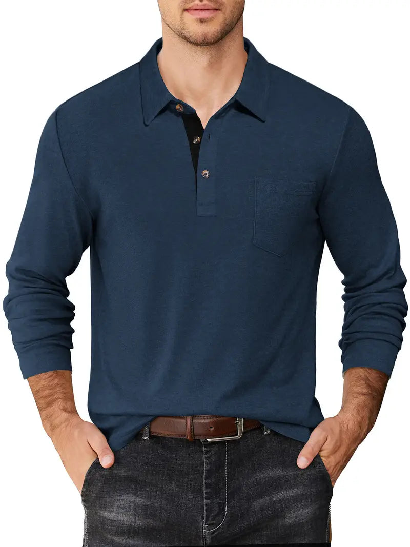 Floyd | Polo décontracté à manches longues pour hommes