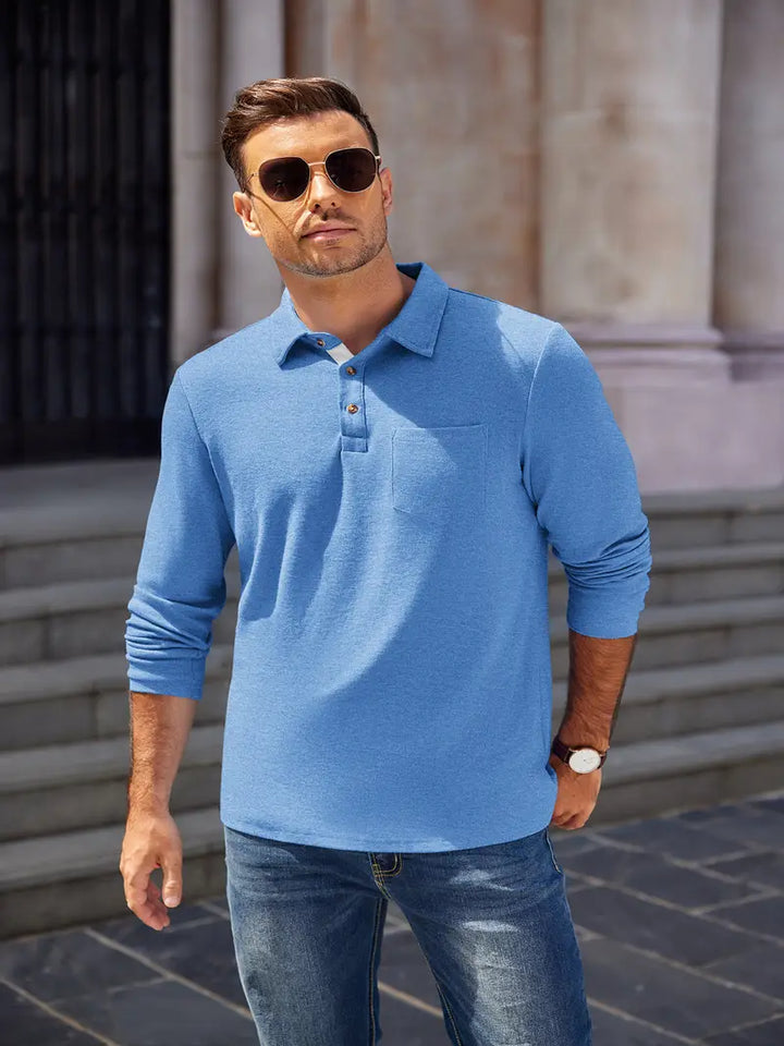 Floyd | Polo décontracté à manches longues pour hommes