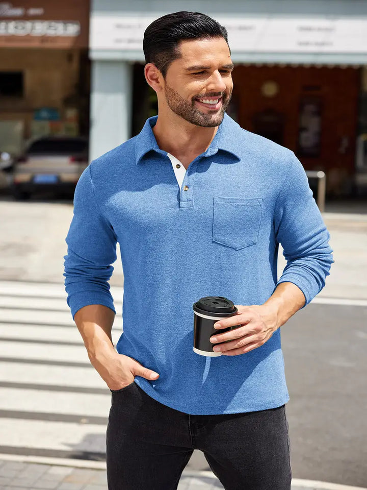 Floyd | Polo décontracté à manches longues pour hommes