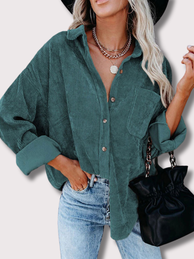 Dulce | Manteau décontracté en velours côtelé pour femmes