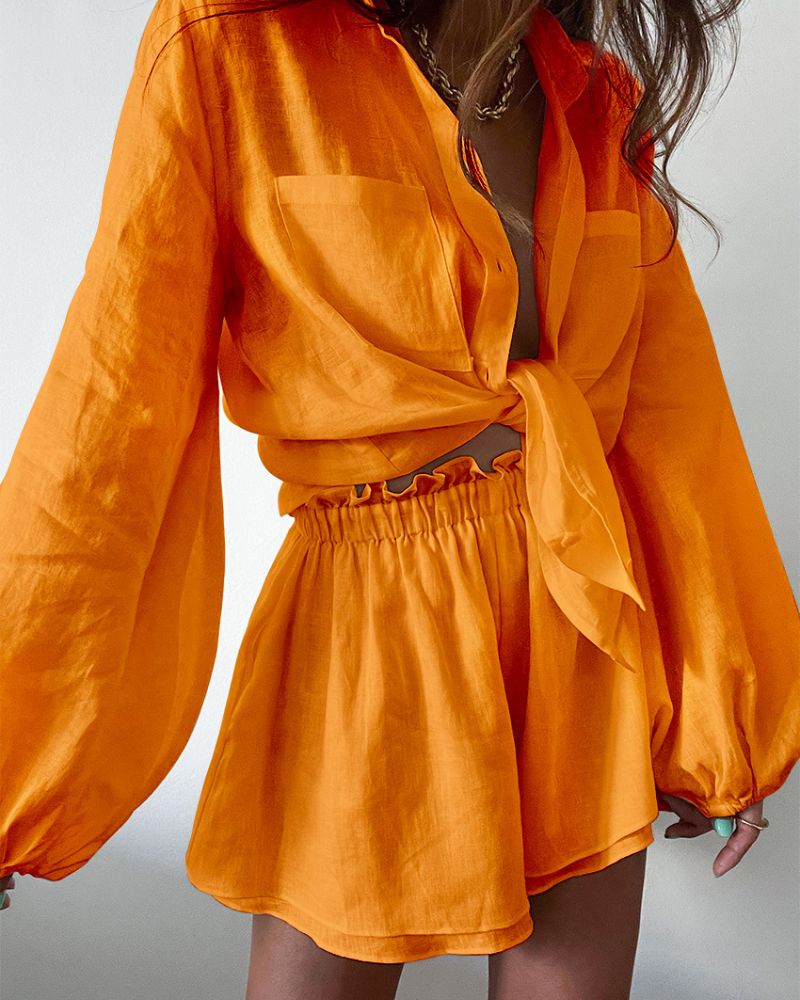 Rukmini | Costume casual stylé à volants pour femme