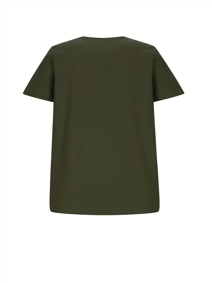 Janine | T-shirt décontracté à boutons pour femmes