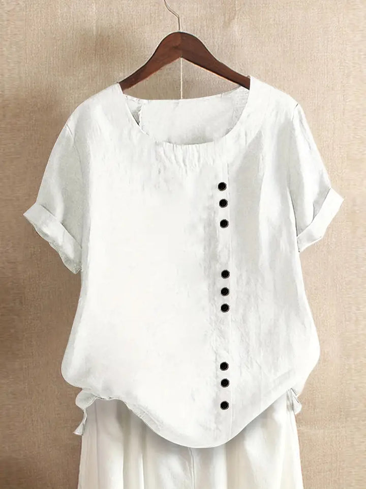 Janine | T-shirt décontracté à boutons pour femmes