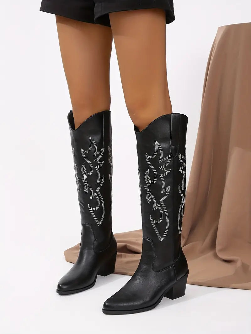Jill | Bottes Cowboy Occidentales Embroisées pour Femmes
