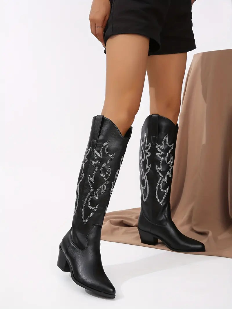 Jill | Bottes Cowboy Occidentales Embroisées pour Femmes